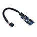 9Pin USB Extension Cable Card 9 Pin Hub Connector Adapter Splitter 1 to 2 Extension Splitter Cable Durable Motherboard USB Splitter Cable 0.3m