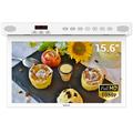 SYLVOX 15.6 inch Smart Kitchen TV 1080P FHD Under Cabinet TV Smart Android TV Built-in Google Play Support Google Assistant WiFi Bluetooth