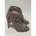 Michael Kors Shoes | Michael Kors Open Toe Gray Leather Ankle Bootie High Heel Pumps Sz 10 M | Color: Gray | Size: 10