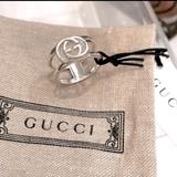 Gucci Jewelry | Gucci Ring Interlocking G Motif In Sterling Silver Size 7.25 New In Box / Nwt | Color: Silver | Size: 7.25