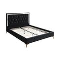 ACME Rowan Eastern King Bed, Black Fabric - Acme 28987EK