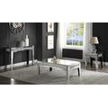 ACME Nowles Coffee Table, Mirrored & Faux Stones - Acme 84675