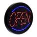 Alpine Industries LED Oval Open Sign Plastic in Black | 14 H x 23 W x 1 D in | Wayfair 497-02-2PK
