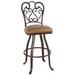 Callee Valencia Counter, Bar & Extra Tall Stool Upholstered in Black | 45.5 H x 18 W x 17 D in | Wayfair 1111530-PB-BB