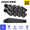 Annke - Sistema di telecamere di sicurezza cablate 8CH 5MP 6 in 1 dvr Rilevamento movimento