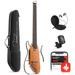Donner Ultralight HUSH-1 Guitar Set for Travel with Gig Bag 6 Strings Portable Acoustic Electric Guitar Right Hand Multi Output Type