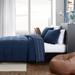 Nautica Longdale Solid Cozy Reversible Comforter Set Polyester/Polyfill/Microfiber in Blue/Navy | King Comforter + 2 King Shams | Wayfair