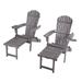 Breakwater Bay Mcnaughton Solid Wood Folding Adirondack Set Wood in Brown/Gray/Green | 28.25 H x 34.25 W x 14.25 D in | Wayfair