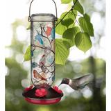 Regal Art & Gift Scarlet Hummingbird Feeder - Bird Glass in Blue/Pink | 10.5 H x 5 W x 5 D in | Wayfair 13141