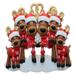 The Holiday Aisle® Reindeer Family Hanging Figurine Ornament Ceramic/Porcelain in Red/Brown | 3 H x 4 W x 1 D in | Wayfair