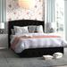 Lark Manor™ Alojzije King Tufted Upholstered Storage Panel Bed Metal in Black | 49.2 H x 66.1 W x 85.4 D in | Wayfair