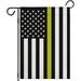 Thin Yellow Line American Flag Garden Flag Patriotic USA Honoring Dispatchers Flag Yard Farmhouse Outdoor Lawn Decor 12 x 18 Inch Vertical Double Sided Burlap