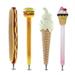 Planet Pens Classic Food Collection Novelty Pen Set of 4 â€“ Hotdog Cheeseburger Cone Ice Cream Fun Office Supplies Ballpoint Pen Writing Pen Stationery School and Office Desk Decor Accessories