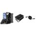 Accessories Bundle for iPhone 12 Case - Heavy Duty Rugged Protector Cover (Black Marble) Belt Holster Clip UL Listed Dual Wall Charger Retractable USB Type-C to Lightning Cable