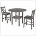 Red Barrel Studio® 2 - Person Counter Height Drop Leaf Dining Set Wood/Upholstered in Brown/Gray | 35.3 H in | Wayfair