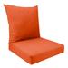 Latitude Run® Sunbrella Deep Seat Patio Cushion Set (Seat & Back), 2 Piece in Orange/Red | 5 H x 24 W x 23 D in | Wayfair