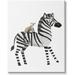 Indigo Safari Cute Lemur on Zebra Kids' Striped Safari Animals - Wrapped Canvas Print Canvas in Black/Brown/White | 20 H x 16 W x 1.5 D in | Wayfair