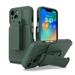 Feishell Phone Case for iPhone 13 Pro Max Case Heavy Duty Hard Shockproof Armor Rugged Protector Case Cover with Belt Clip Holster for Apple iPhone 13 Pro Max 6.7 Phone Case Darkgreen