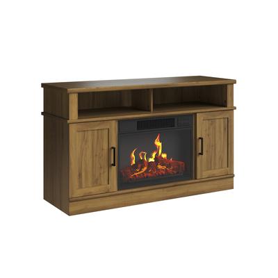 TV Stand with Electric Fireplace by Northwest (Brown)