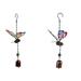 Jikolililili 2 Pcs Butterfly Wind Chimes 11.8 H Iron Stained Glass Butterfly Wind Chimes Gifts for Mom Outdoor/Indoor Wind Chimes for Home Garden Window Yard Patio Lawn Decoration