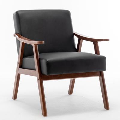 Cedrice 26.37" Wide Faux Leather Accent Chair