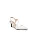 Women's Santorini Pump by LifeStride in Bright White Fabric (Size 9 1/2 M)