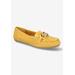 Wide Width Women's Cullen Flats by Bella Vita in Mustard Suede Leather (Size 9 1/2 W)