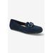 Extra Wide Width Women's Cullen Flats by Bella Vita in Navy Suede Leather (Size 11 WW)