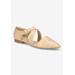 Extra Wide Width Women's Maddie Flats by Bella Vita in Nude (Size 7 WW)