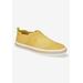 Extra Wide Width Women's Wrenley Flats by Bella Vita in Yellow Snake Embossed (Size 7 WW)