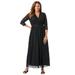 Plus Size Women's Scallop Lace Maxi Dress by Jessica London in Black (Size 14 W)