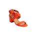 Wide Width Women's The Aralyn Sandal by Comfortview in Red Orange (Size 10 1/2 W)
