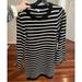 Madewell Dresses | Madewell Like New Striped Long Sleeve Crew Neck Sweater Dress $85 Size Small | Color: Black/White | Size: S