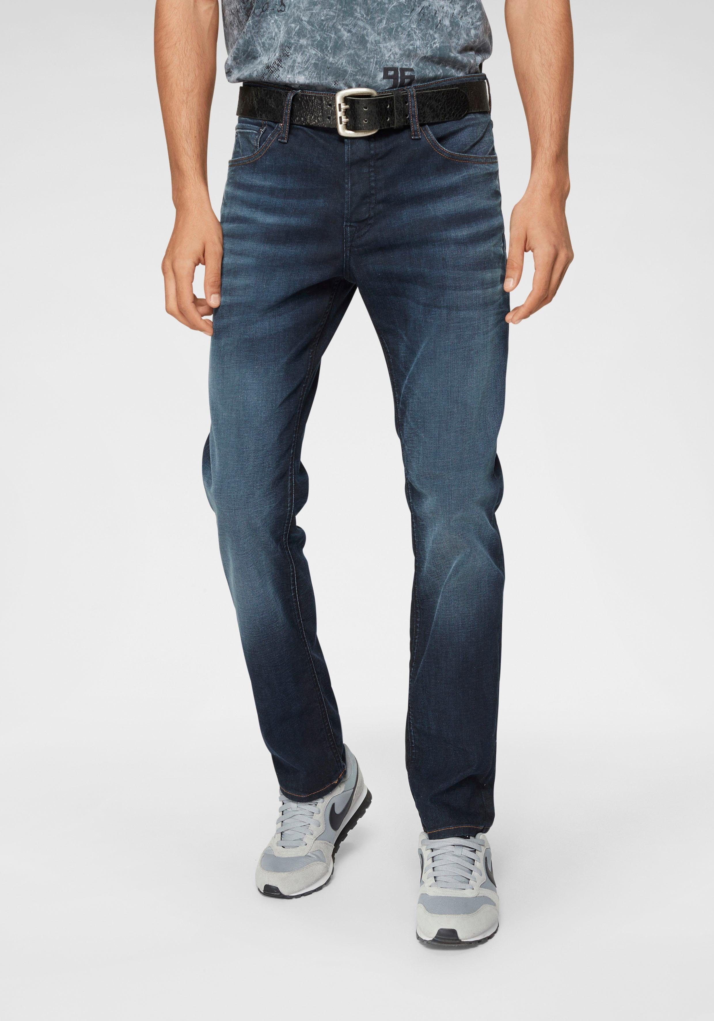 Slim-fit-Jeans JACK & JONES "JJITIM JJORIGINAL JOS 719 NOOS", Herren, Gr. 38, Länge 34, blau (medium blau), Denim/Jeans, Obermaterial: 97% Baumwolle, 3% Elasthan, slim fit, Jeans Slim-fit-Jeans