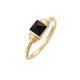 Elli PREMIUM - Onyx Quadrat Vintage 925 Silber Ringe Damen