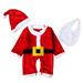 Kayannuo Christmas Hat Back to School Clearance Newborn Infant Baby Boy Girl Christmas Winter Baby Christmas Romper With Christmas Hat Cute Christmas Three-piece Set Christmas Gifts