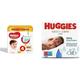 Bundle aus Huggies Ultra Comfort Babywindeln, Größe 4 (7–18 kg), 150 Stück + Huggies Pure Extra Care Baby-Feuchttücher, 99% reines Wasser, Parfümfrei, 3 x 56 Tücher, Triopack