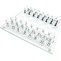 KRASS Glass Chess Set, Crystal Clear Checkers Shot Drinking Game Set W/ 32 Lead-Free Glass (1.5"), Drinking Game Set Chess Set For Adults - Glass Game Board,35x35cm,Collector88