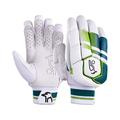 KOOKABURRA Kahuna 4.1 Batting Gloves - White/Lime, Junior Right Hand