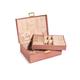 Benevolence LA Large Jewelry Box Organizer, Velvet Jewelry Boxes for Women | Large Jewelry Organizer for Earrings, Necklaces, Bracelets, and Rings | Jewelry Storage Organizer - Dusty Pink