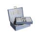 Benevolence LA Large Jewelry Box Organizer, Velvet Jewelry Boxes for Women | Large Jewelry Organizer for Earrings, Necklaces, Bracelets, and Rings | Jewelry Storage Organizer - Periwinkle Blue