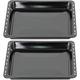 SPARES2GO Roasting Pan Baking Tray Compatible with Indesit Oven Cooker (455mm x 370mm, Pack of 2)