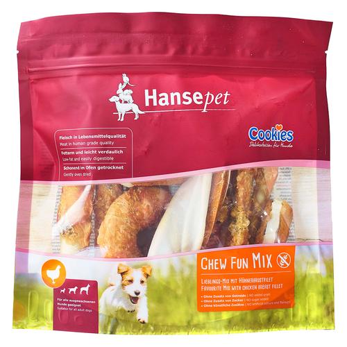 2x380g Hansepet Cookies Chew Fun Mix mit Huhn Hundesnacks