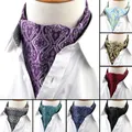 Cravate de mariage Vintage Paisley de luxe pour hommes cravate formelle Ascot Scrunch auto style