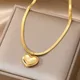 ZOVOLI – collier doré en acier inoxydable pour femmes pendentif en forme de cœur d'amour cadeau