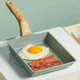 Poêle à frire antiadhésive carrée en alliage d'aluminium pour œufs frits crêpes ustensile de