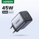 UGREEN – chargeur rapide prise US 45W GaN USB PD QC 3.0 charge rapide pour iPhone 14 13 chargeur