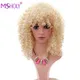 Msholy-Perruques Afro Kinky Curly pour Femme Perruque Blonde 613 avec THES Perruques Synthétiques