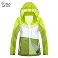 TRVLWEGO-Veste Imperméable Ultralégère pour Femme Manteau Vert de Pluie Idéal pour la Course à