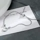 VENTFILLE-Bracelet en argent regardé 925 pour femme pendentif coeur d'amour boule soeur